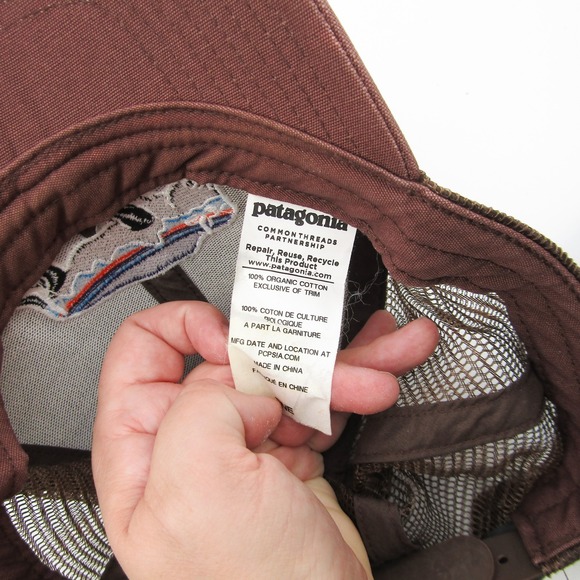 Patagonia Trucker Hat Brown Buffalo Logo Adjustable Snapback Cap - Picture 8 of 8